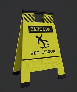 wet floor 3D model