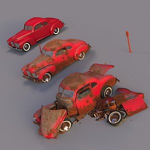rusty hudson coupe car 3D