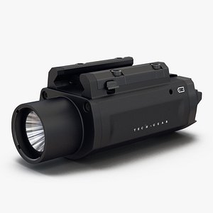 led tactical weapon light 3d c4d