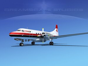 3d model propellers convair cv-580