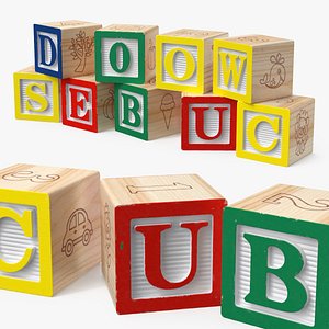 Wooden Letter Blocks model