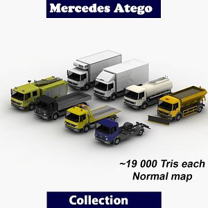 atego mercedes truck 3d model