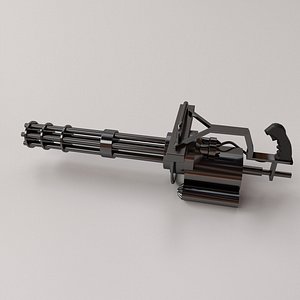 3D minigun gun model