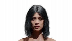 3D Xaya Blender Realistic Female Character model