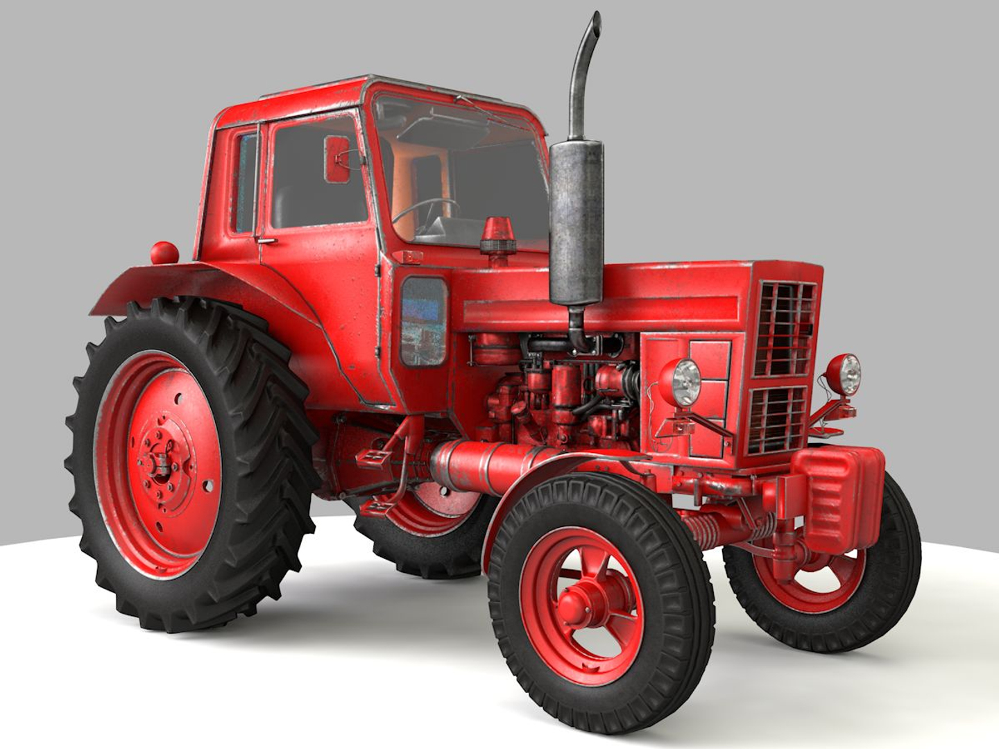 c4d rusty mtz-82 tractor