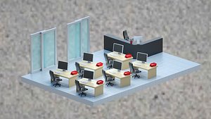 reception office room 3D model
