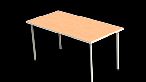 ikea-like table wooden white 3D model