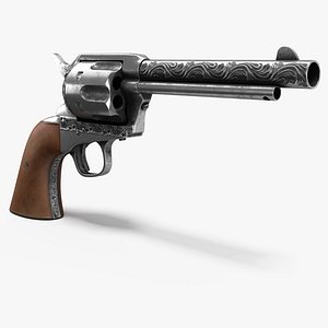 Carved Revolver 8K PBR Textures