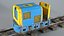 3D mining locomotive railway section model