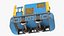 3D mining locomotive railway section model