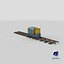 3D mining locomotive railway section model