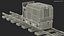 3D mining locomotive railway section model