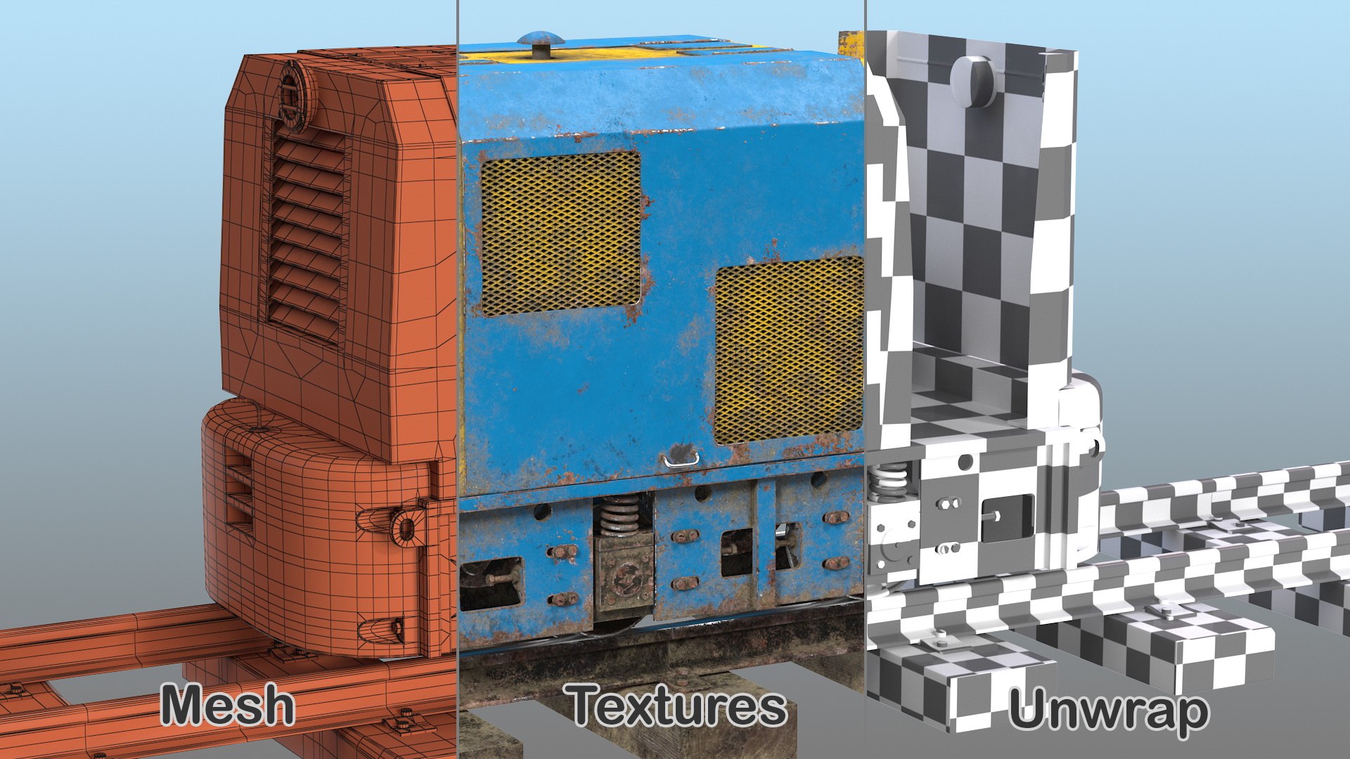 3D mining locomotive railway section model https://p.turbosquid.com/ts-thumb/iV/OnYawt/dXtTNBDC/mininglocomotiveonrailwaysectiondusty3dmodel026/jpg/1581933750/1920x1080/fit_q87/f4b7d05ca46e78b1b30bbe2d2e3255069cffbe79/mininglocomotiveonrailwaysectiondusty3dmodel026.jpg