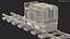 3D mining locomotive railway section model