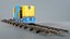 3D mining locomotive railway section model