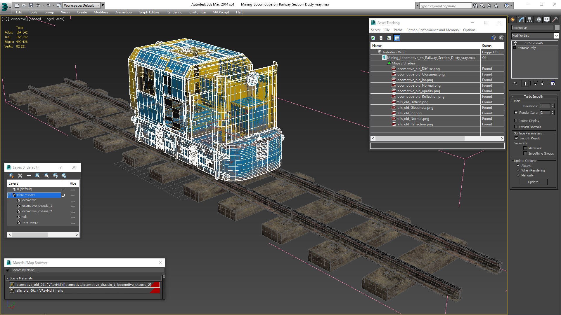 3D mining locomotive railway section model https://p.turbosquid.com/ts-thumb/iV/OnYawt/xZsoqUTl/mininglocomotiveonrailwaysectiondusty3dmodel031/jpg/1581933788/1920x1080/fit_q87/aa9da2024155b6a4da77c8f15a5a69451979b7a1/mininglocomotiveonrailwaysectiondusty3dmodel031.jpg