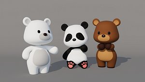 3D Rigged Cartoon Bear