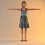 3D Low Poly Pregnant Woman