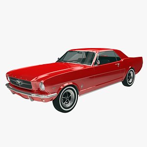 3D Ford Mustang Coupe 1964-66 model
