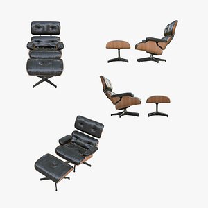 EAMES CHAIR WITH OTTOMAN LIGHT OAK VERSION  2