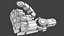 Main robotique entièrement articulée, low-poly