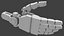 Main robotique entièrement articulée, low-poly