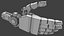 Main robotique entièrement articulée, low-poly