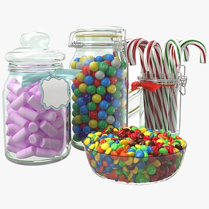 Candy Glass Jars Collection