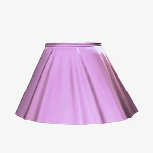 3D Stylized Pink Skirt - Flared Outfit Piece for 3D Characters model