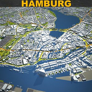hamburg skyline 3D model