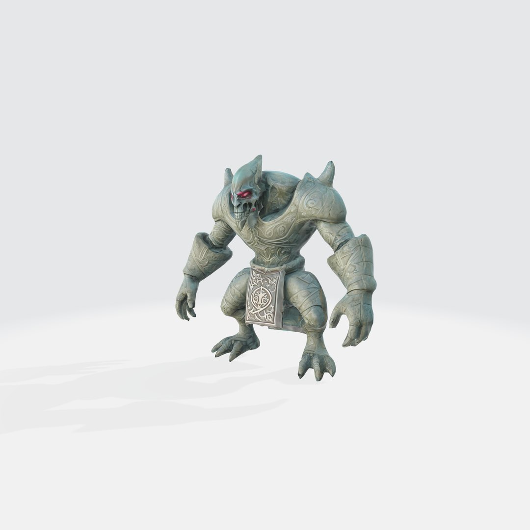 A Large Muscular Gray Monster 3D Model - TurboSquid 2259340