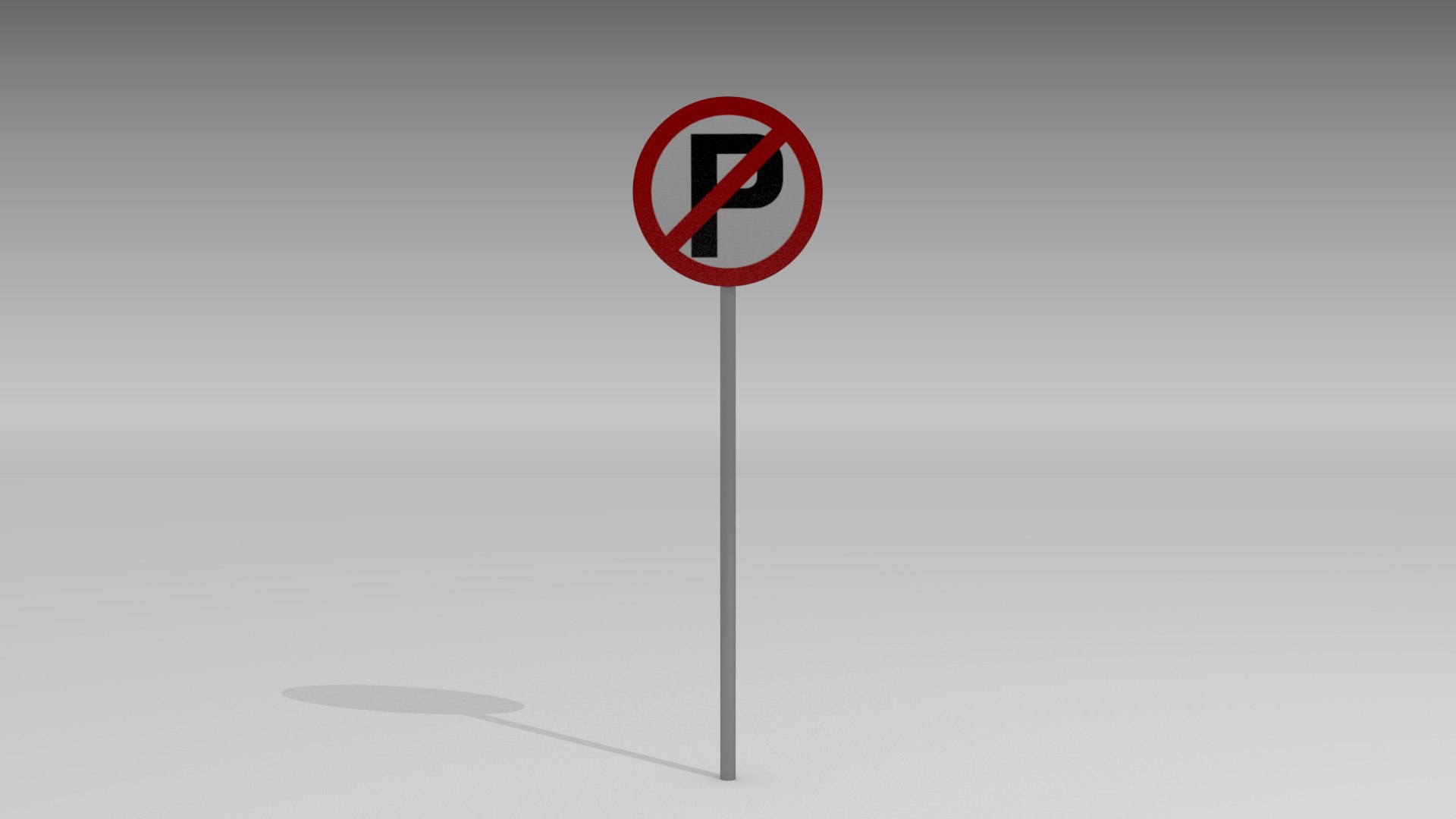 3d Model Parking Sign