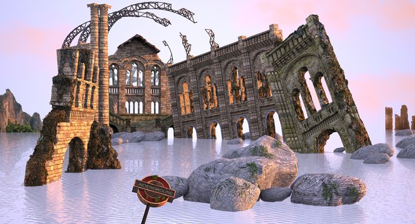 3d ruin model