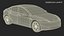 Tesla Model 3 2024 Stealth Grey Lights On 3D model