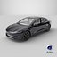 Tesla Model 3 2024 Stealth Grey Lights On 3D model