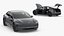 Tesla Model 3 2024 Stealth Grey Lights On 3D model
