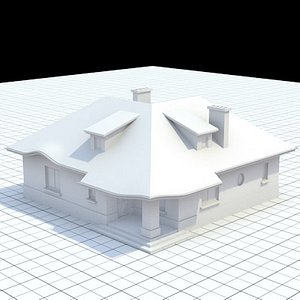 single-family house 3d obj