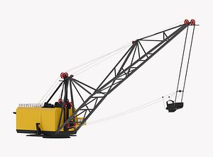Excavator Dragline Crane Simplified ES11-70 3D model