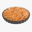 Apple Pie French with Plate 01 3D model