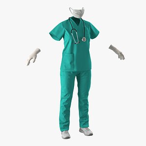 Female Surgeon Dress 6 3D Model