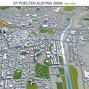 3D St Poelten Austria model
