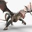 3D Fantasy Dragon Walking Animated Rigged For Maya