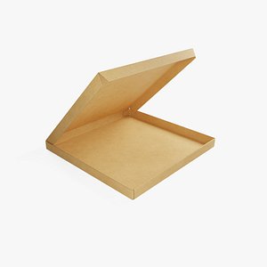 3D 12-inch Kraft Paper Open Pizza Box
