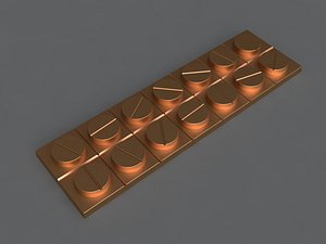 3D chocolate bar model