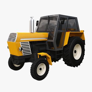 3D Farm Vintage Tractor