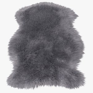 Natural Sheepskin Rug Grey Fur