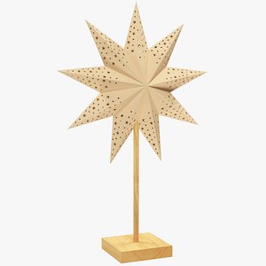 Standing Christmas Paper Star V1 3D model