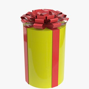 3D cylindrical gift case model
