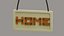 3D Wood Sign HOME - Free 3D