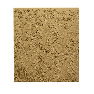 Modern Tropical Floral wall decor Relief STL Mural CNC 452 3D model